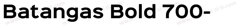 Batangas Bold 700字体转换